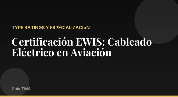 Certificación EWIS: Cableado Eléctrico en Aviación
