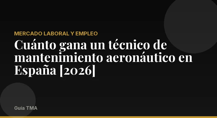 Cuánto gana un técnico de mantenimiento aeronáutico en España [2026]