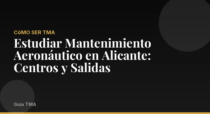 Estudiar Mantenimiento Aeronáutico en Alicante: Centros y Salidas