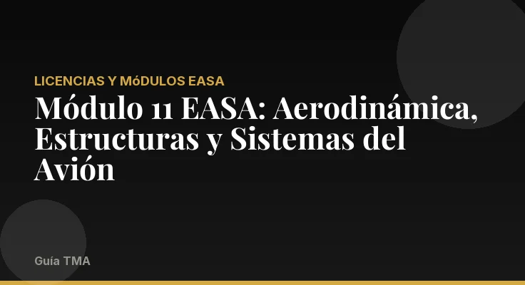 Módulo 11 EASA: Aerodinámica, Estructuras y Sistemas del Avión