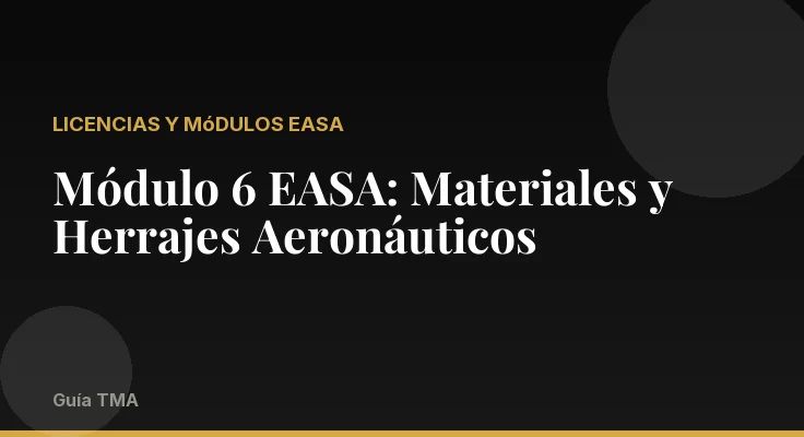 Módulo 6 EASA: Materiales y Herrajes Aeronáuticos