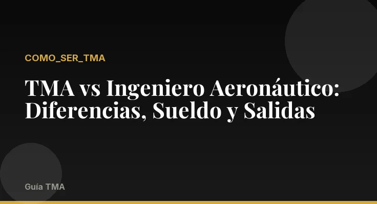 TMA vs Ingeniero Aeronáutico: Diferencias, Sueldo y Salidas