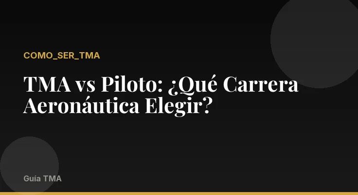 TMA vs Piloto: ¿Qué Carrera Aeronáutica Elegir?
