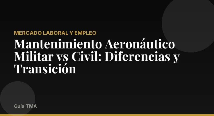 Mantenimiento Aeronáutico Militar vs Civil: Diferencias y Transición