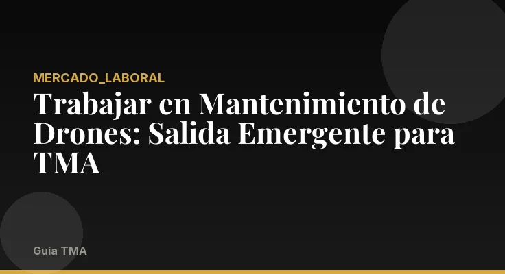 Trabajar en Mantenimiento de Drones: Salida Emergente para TMA
