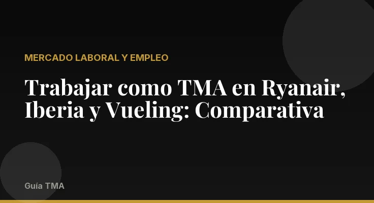 Trabajar como TMA en Ryanair, Iberia y Vueling: Comparativa