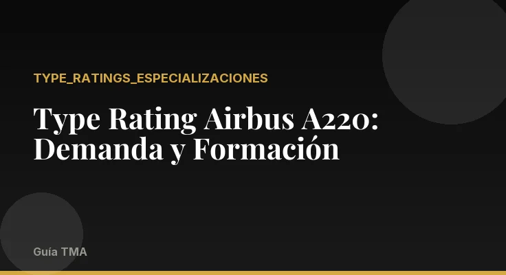 Type Rating Airbus A220: Demanda y Formación