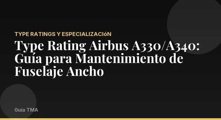 Type Rating Airbus A330/A340: Guía para Mantenimiento de Fuselaje Ancho