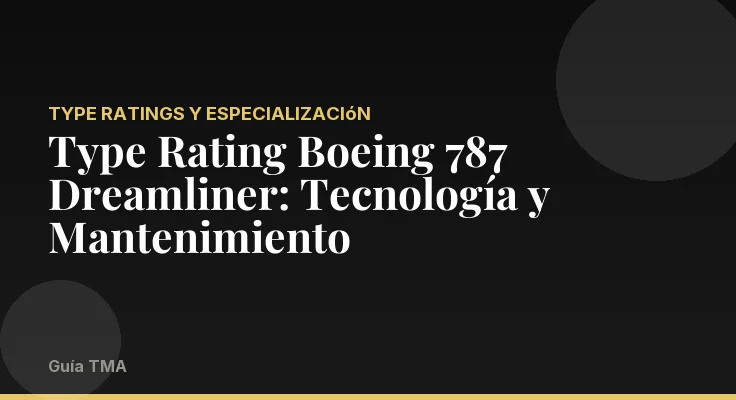 Type Rating Boeing 787 Dreamliner: Tecnología y Mantenimiento
